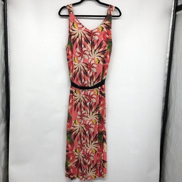 & Other Stories Pink Tropical Floral Sleeveless Dress size 8 - Picture 3 of 16